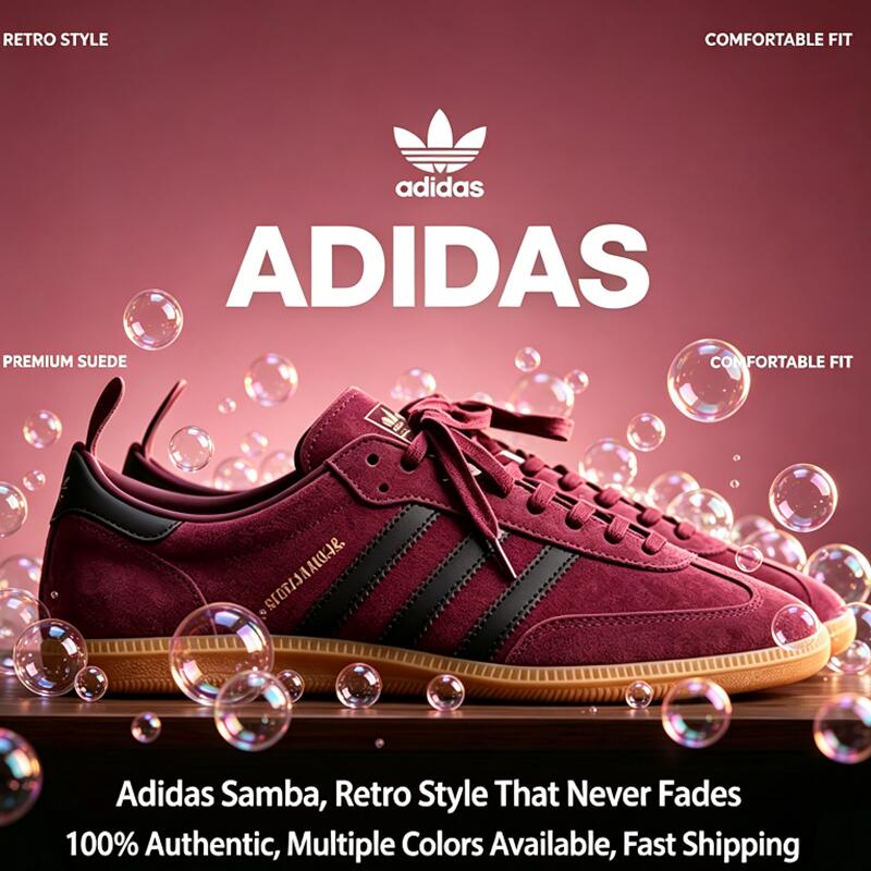 Adidas Shoes Samba - อาดิดาส แซมบา เทรฟอยล์รองเท้าผ้าใบหุ้มข้อต่ำสำหรับทุกเพศ, รองเท้าผ้าใบแฟชั่นสไตล์สตรีทแบบคลาสสิกที่ทนทานต่อการสึกหรอ JR3848