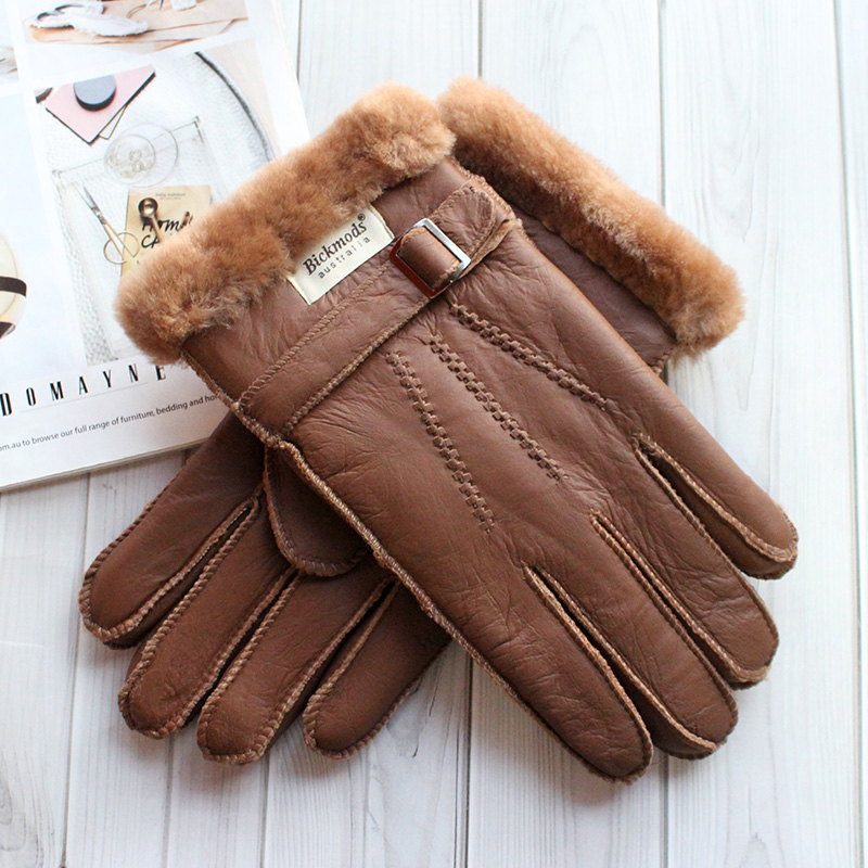 หนังแกะถุงมือขนสัตว์ผู้ชายหนาฤ - Leather Driving Glove บทวิจารณ์และราคา