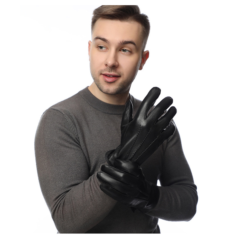 ฤดูหนาวถุงมือหนังหนังแกะแท้ผู้ - Wool Glove Lined บทวิจารณ์และราคา