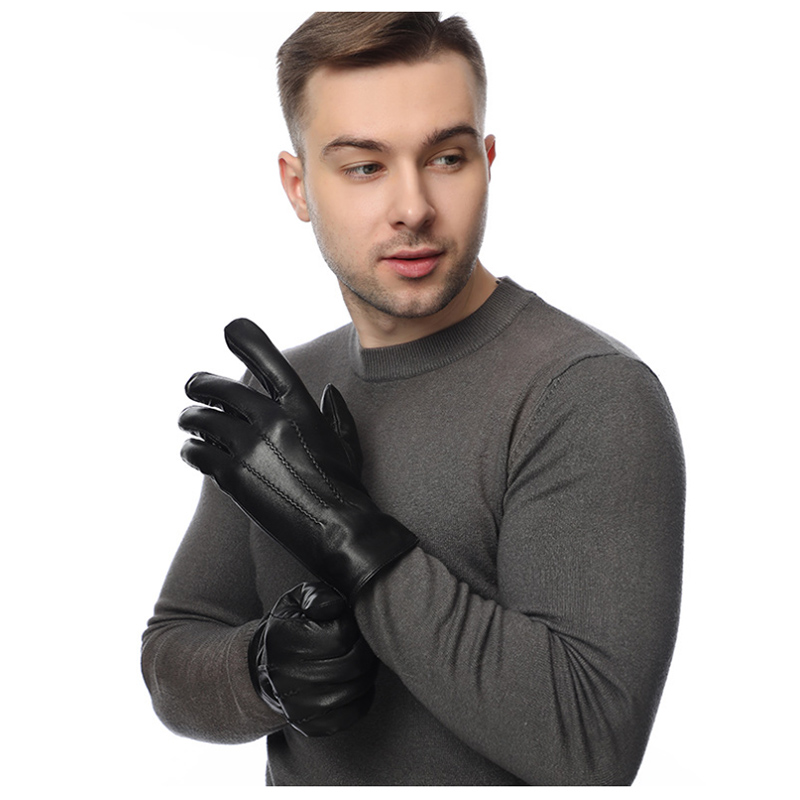 ฤดูหนาวถุงมือหนังหนังแกะแท้ผู้ - Wool Glove Lined บทวิจารณ์และราคา