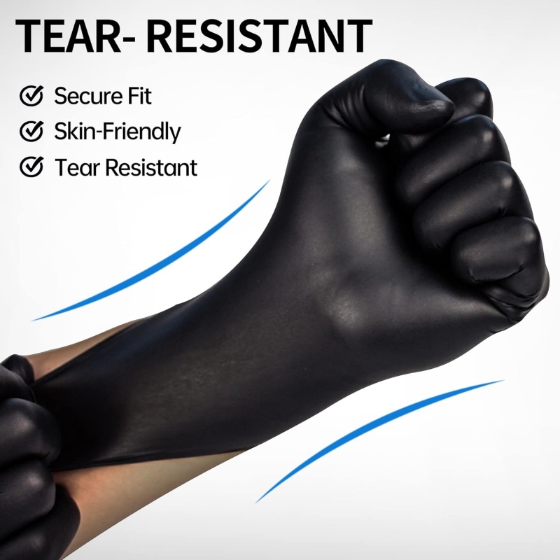 ถุงมือไนไตรล์สีดำ 100 ชิ้น ถุง - Latex Disposable Glove บทวิจารณ์และราคา
